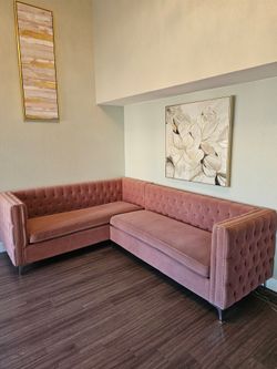 Pink fancy sectional