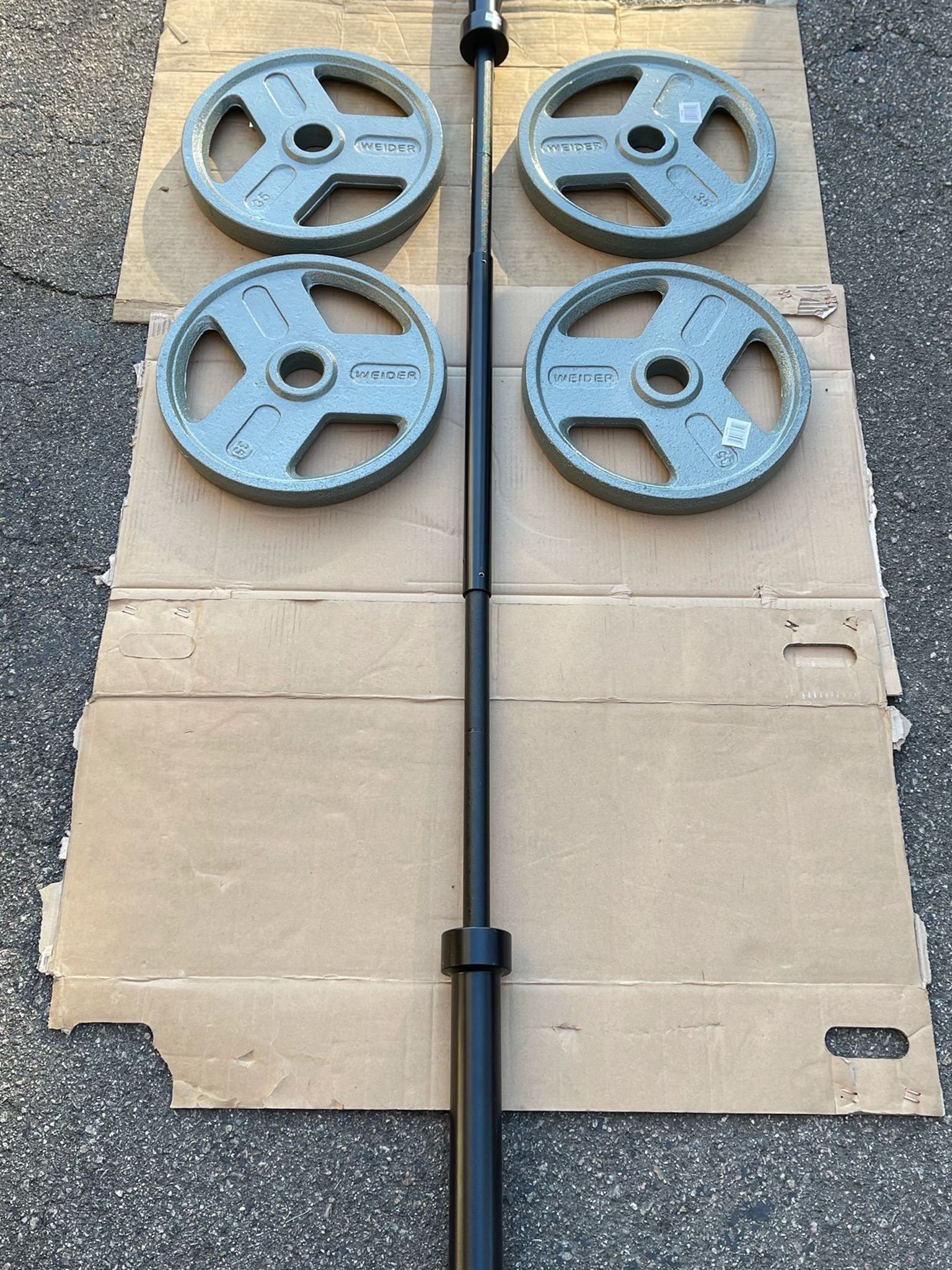 170 Pound Olympic Weight Set (7’ Bar + 140lbs Plates) BRAND NEW