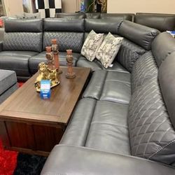 Power Reclining Sectional In Stock For Immediate Delivery 