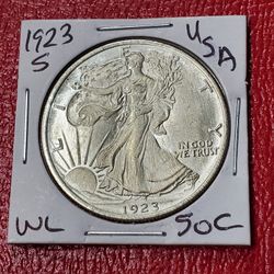 1923-S Walking Liberty 50C Antique Restrike Coin