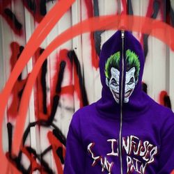 Purple Reyzeratti  Jacket Hoodie, Zip Up Joker NEW $150