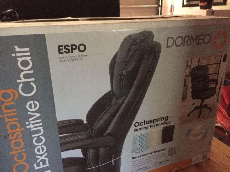 Dormeo Espo Octaspring Leather Executive Chair, Black