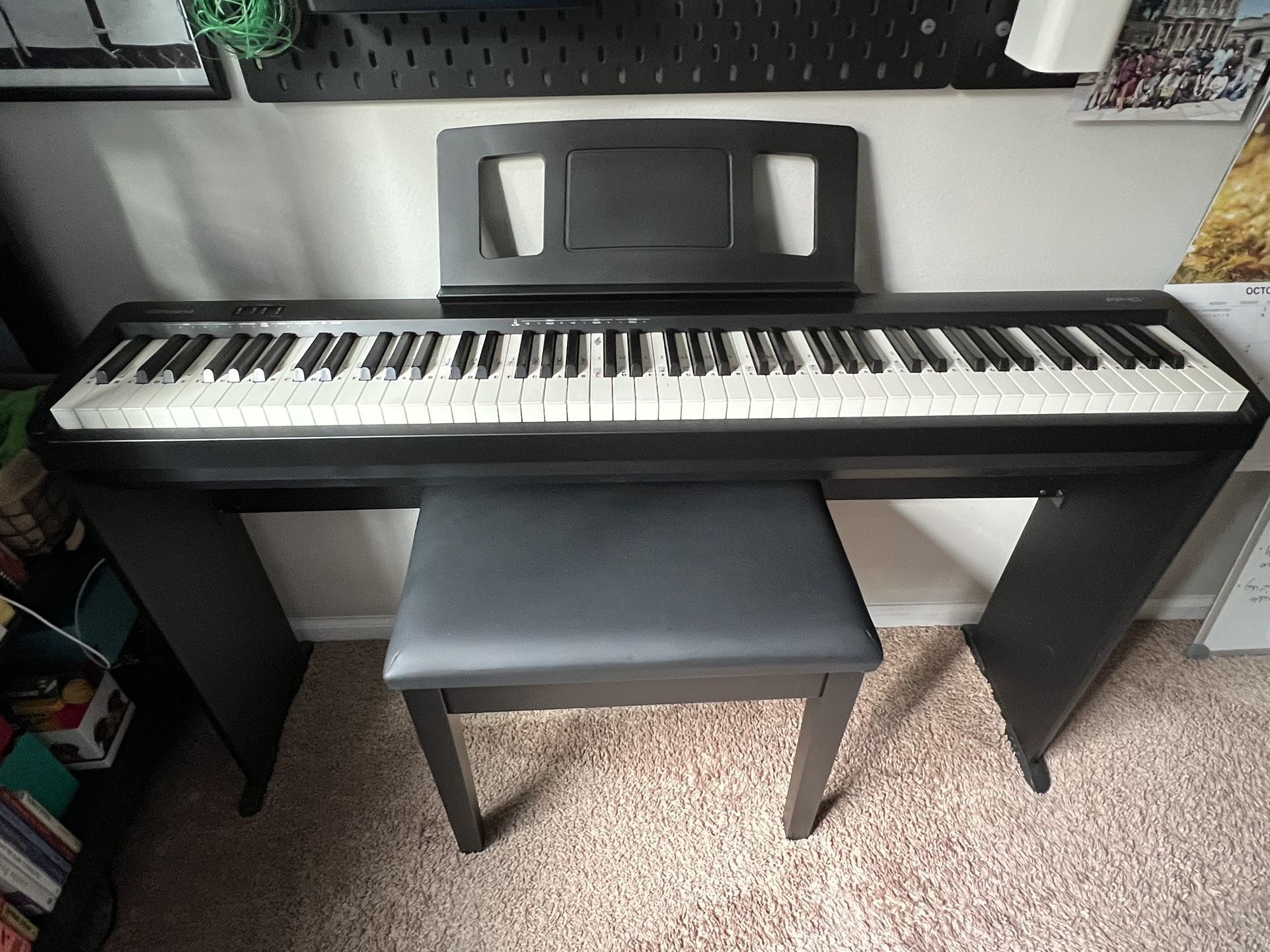 Roland FP-10 Digital Piano With Stand, Bench & Extras