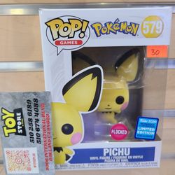 Pokemon Pichu Flocked Limited Edition 579 Funko Pop 