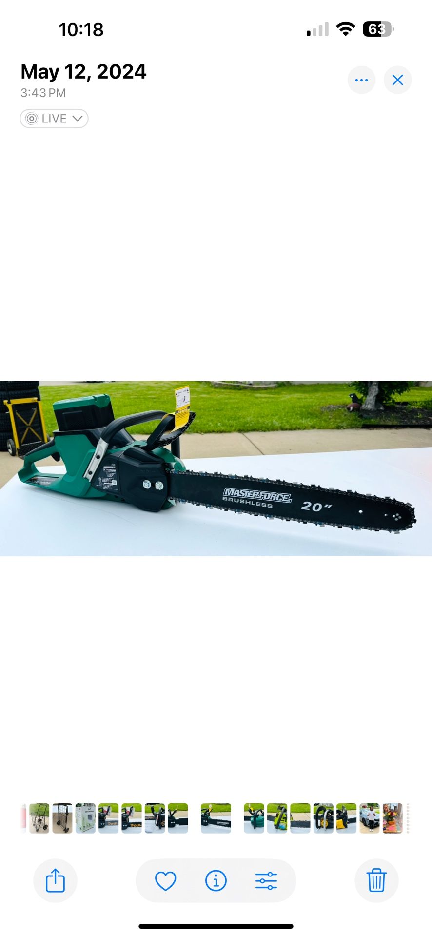 “New” Masterforce Brushless 20in Battery Powered