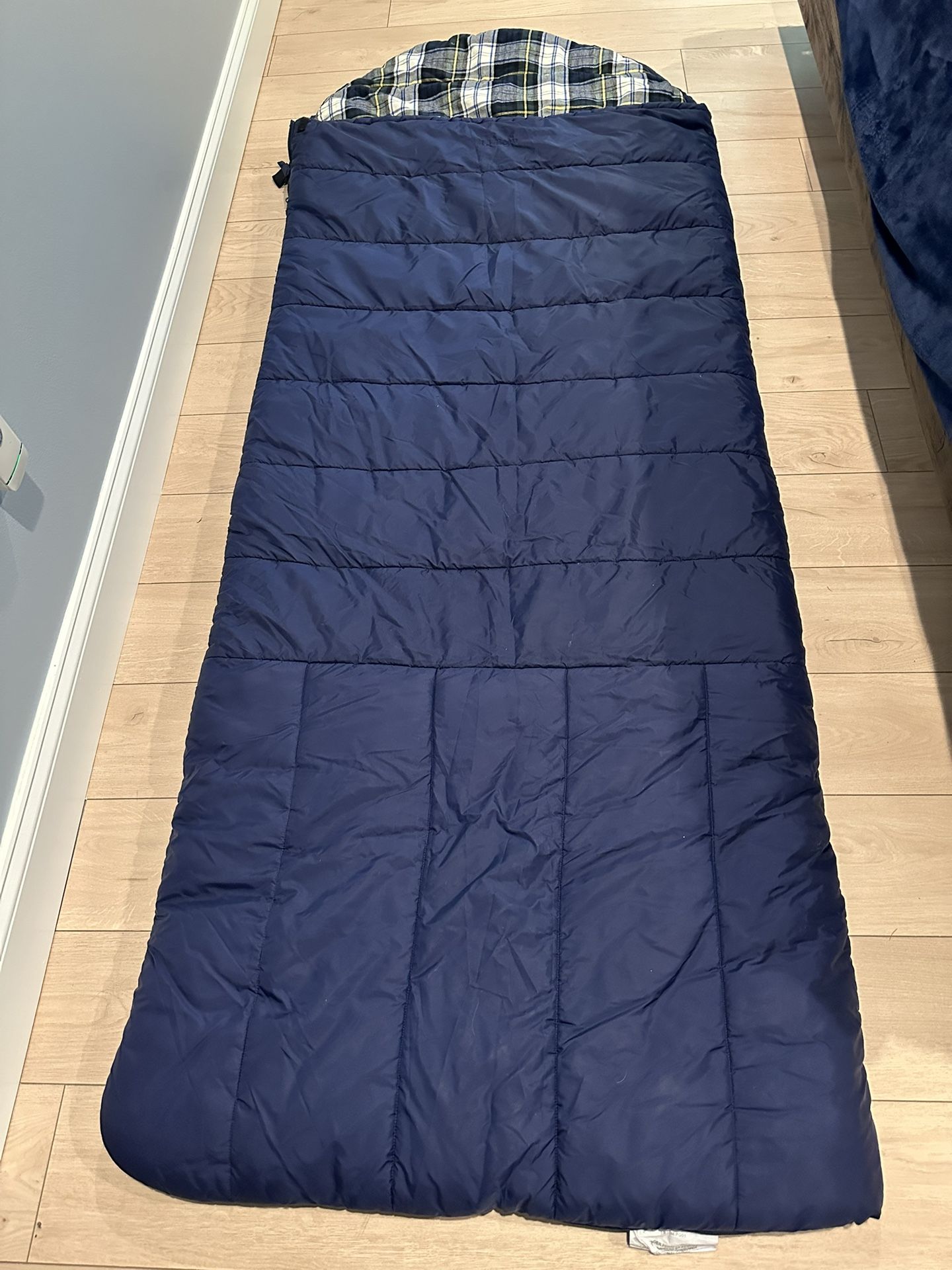 LL Bean Flannel Lined Sleeping Bag