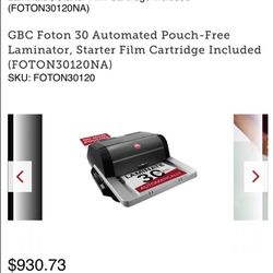 Brand new film, laminating machine