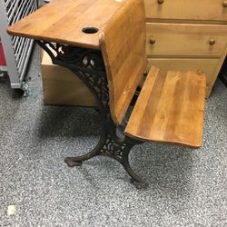 Antique schoolhouse desk. Seat can fold up. Great condition!