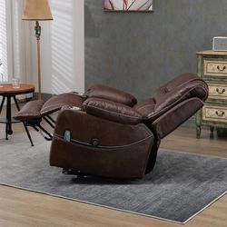 Panorama 1.0 Power Lift Chairs Recliners for Elderly - Adjustable Height, Heat, Massage, 26-inch Wide Seat, Cup Holder - Big Man Recliner (Panorama 1.