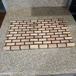 End Grain Brick Style Cutting Board Walnut Maple Wood Kitchen Home House