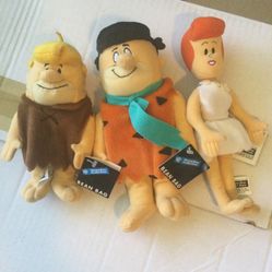 Flint stones Plush Bean Bag Figures