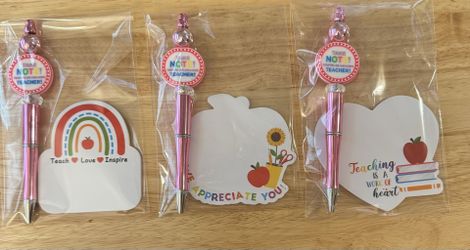 TEACHER APPRECIATION Gift Pens and Notepads