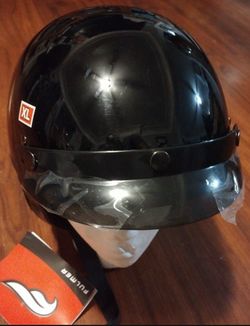 New Fulmer Half Shell Black AF-70 DOT Motorcycle Helmet XL