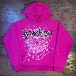 Pink Sp5der Hoodie Small Brand New