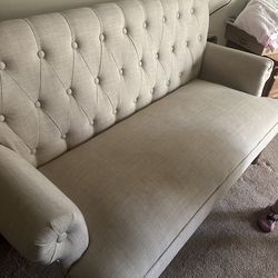 Charlton Home Dudden Tufted Loveseat – Beige Wayfair Couch