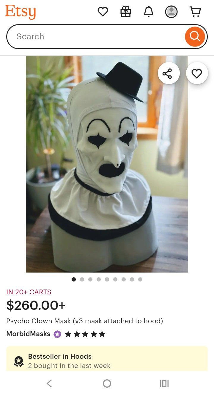 Terrifier mask Morbid Masks