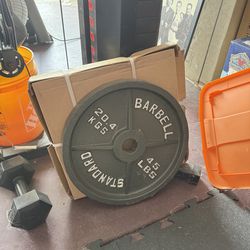 2 45 lbs weight plates
