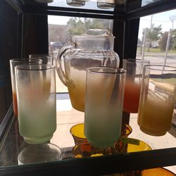 Vintage New In Box Satin Style By Libbey 7 Piece Beverage Set