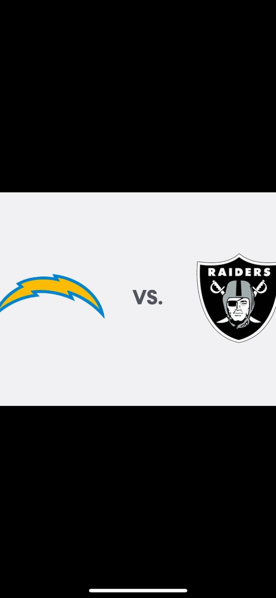 chargers Vs Raiders Nov 30th 4 Tickets