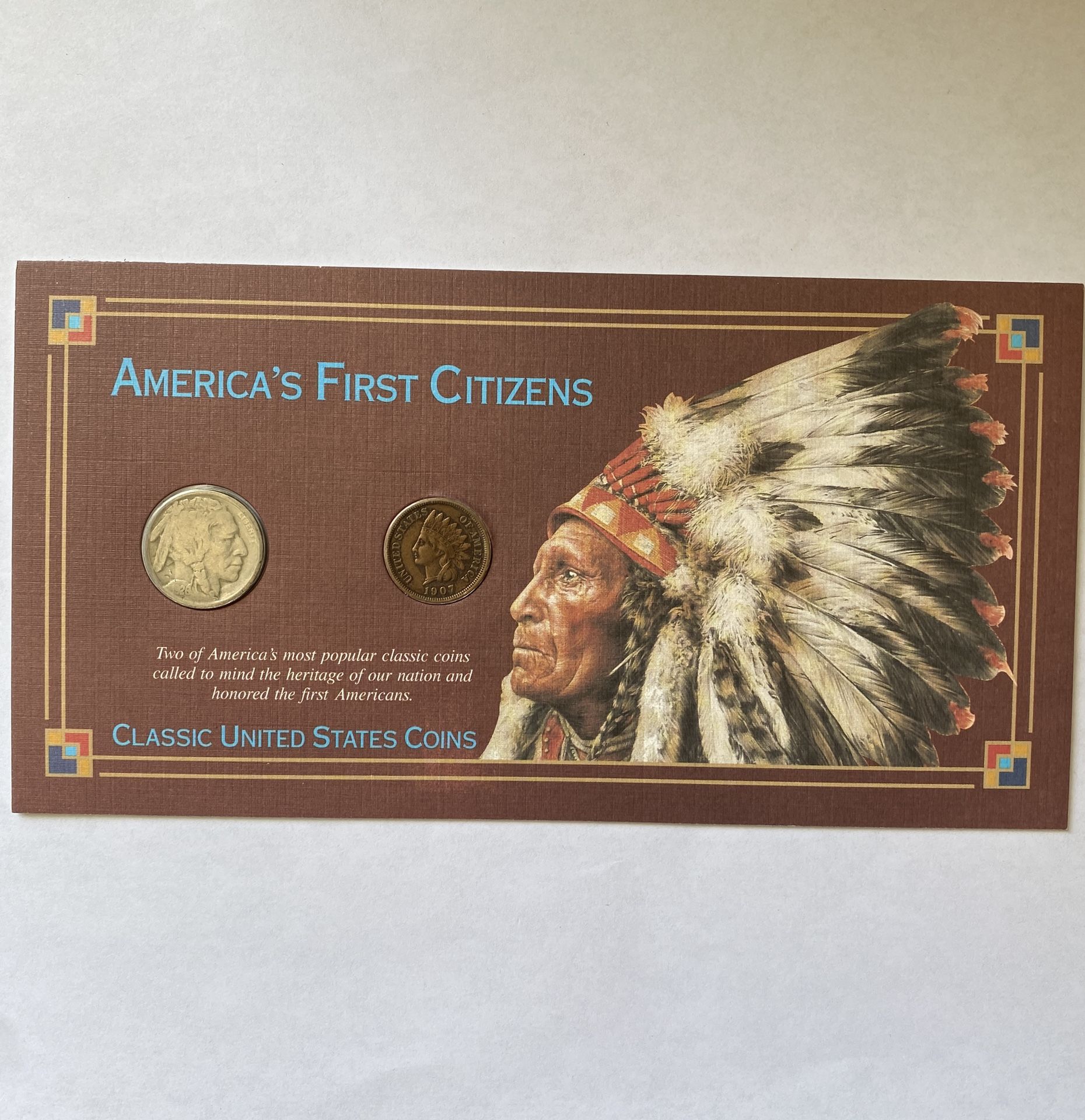 Buffalo Nickel & 1907 Indian Head Penny Set – America’s First Citizens
