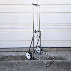 Vintage PFC compact foldable collapsible lightweight luggage grocery laundry utility fold up cart