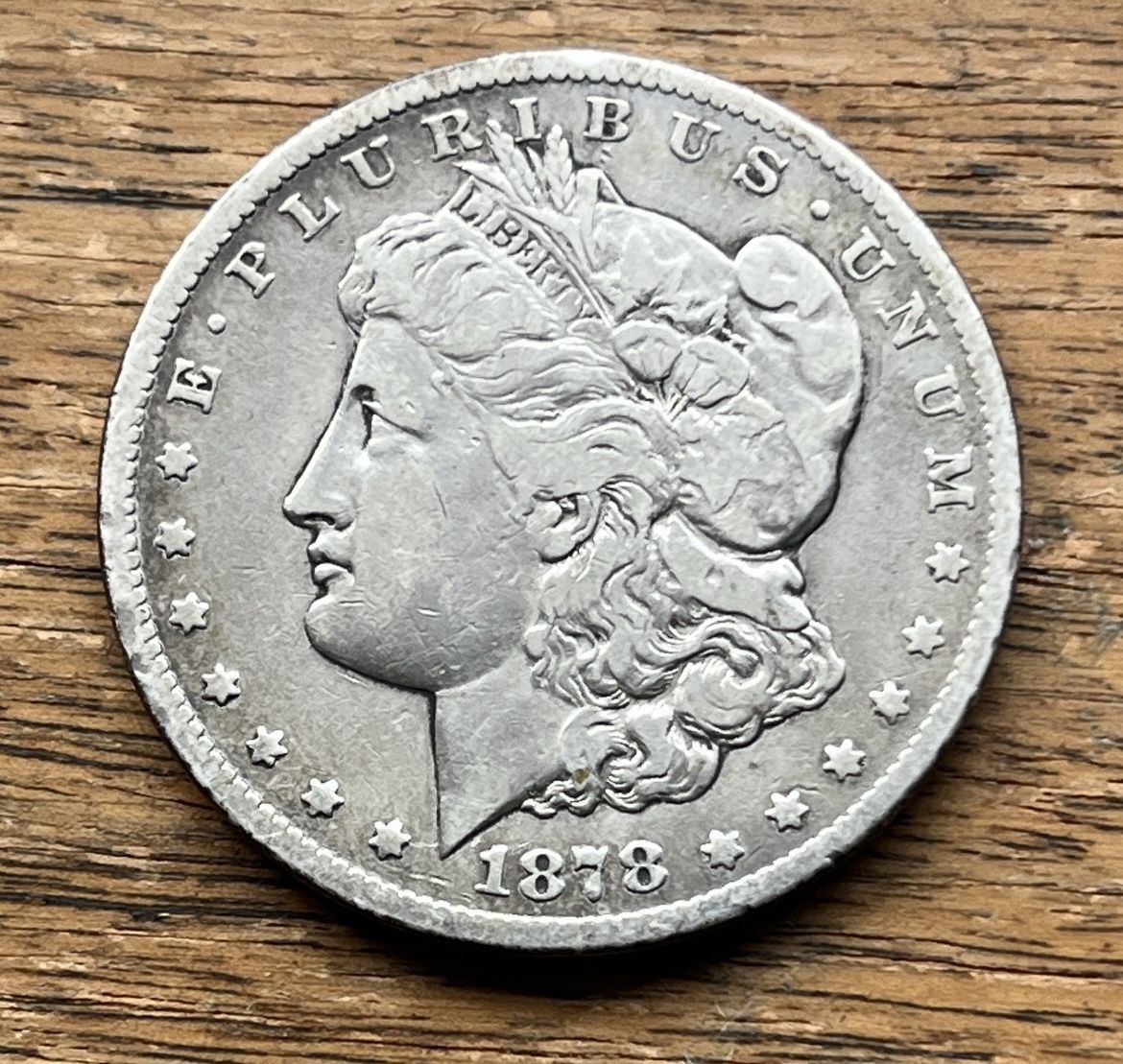 GENUINE 90 % SILVER 1878 CC MORGAN SILVER DOLLAR! FIRST YEAR FROM CARSON CITY OLD WEST!