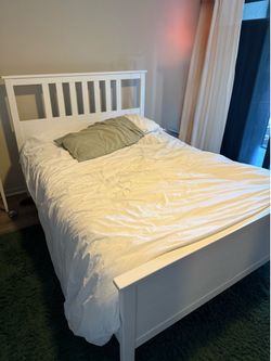 IKEA Hemnes white bed frame FULL & mattress