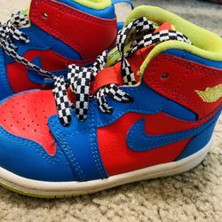 Air Jordan 1 Retro High TD 'Cyber Red Blue' Toddler/6c