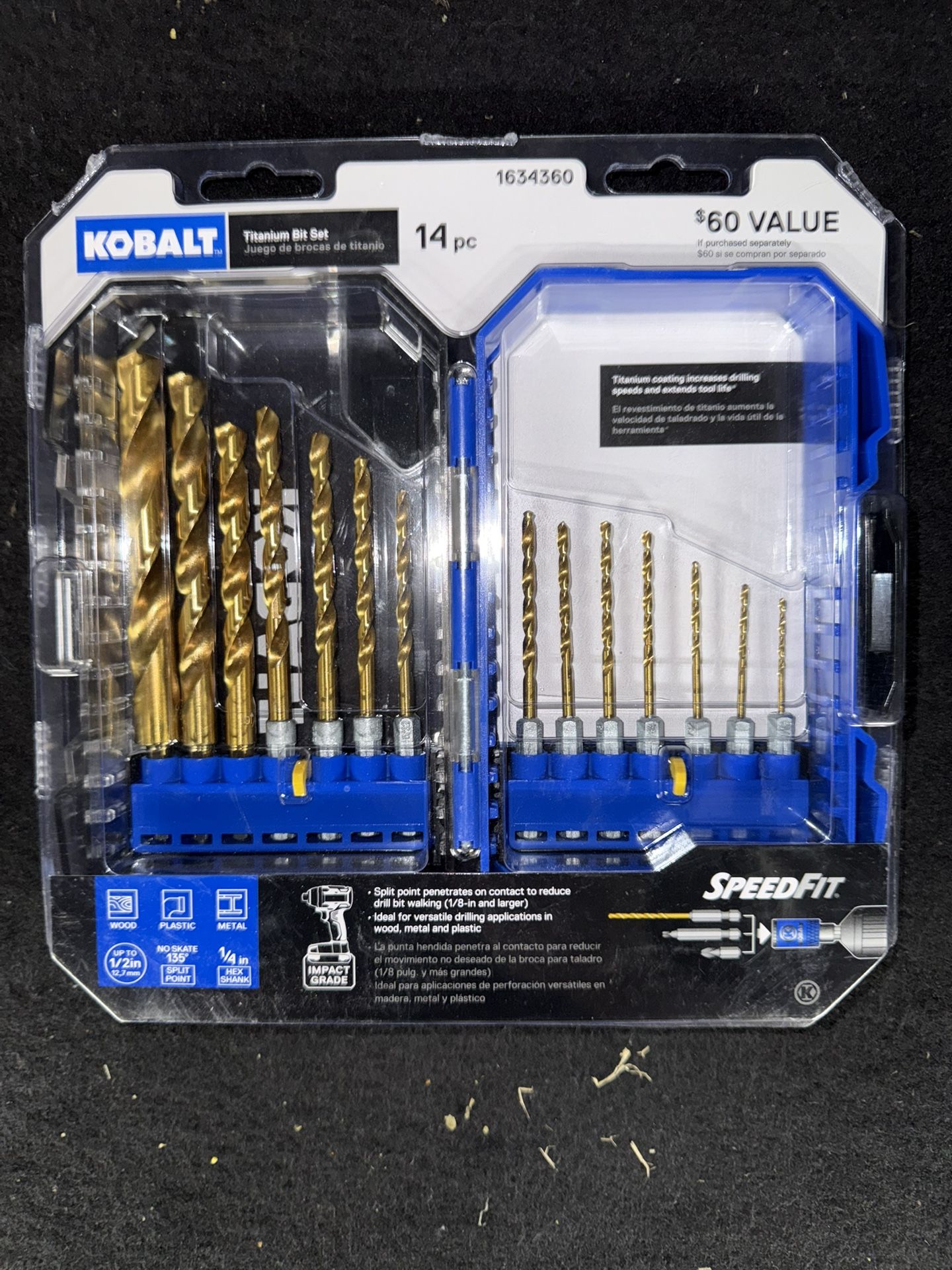 Kobalt 14 pc Titanium Bit Set - New