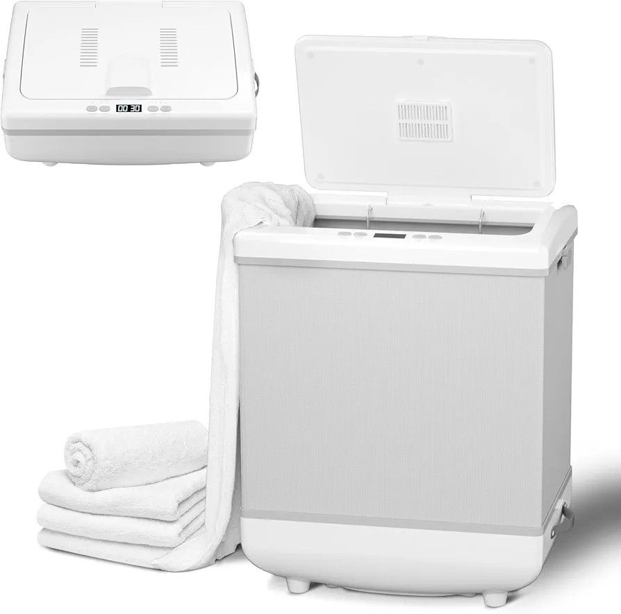 Towel Warmer - Collapsible 35L Towel Warmers for Bathroom, Blanket Warmer & Hot Towel Heater, Perfect for Towels, Blankets, and Clothes - Ideal for Ho