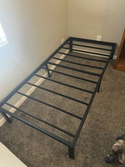 Twin steel metal frame frame