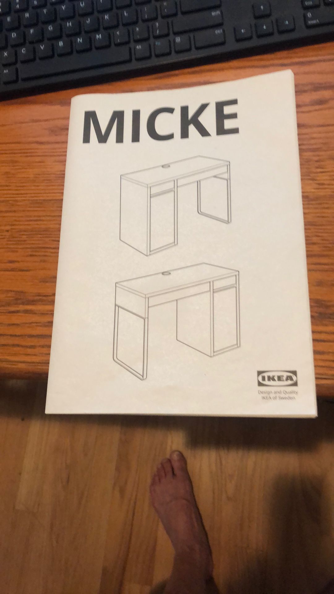 IKEA “Micke” 41” desk , black/brown