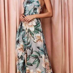 Love Abloom Black Floral Print Lace "Up Nax Dress Ftom Lulus