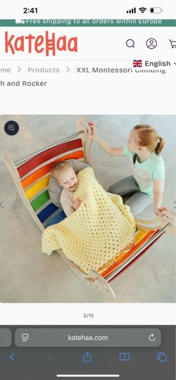 Kids climber arch  kids gym XXL Montessori Climbing arch and Rocker