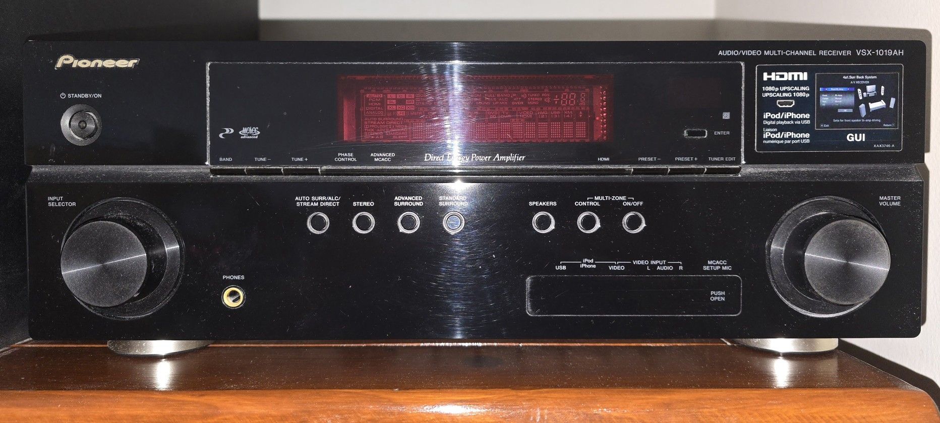 PIONEER VSX-1019AH-K 7.1-CHANNEL A/V RECEIVER