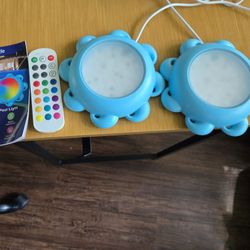 2 LED Swimming Pool Lights with Power Adapter & Remote/App Control