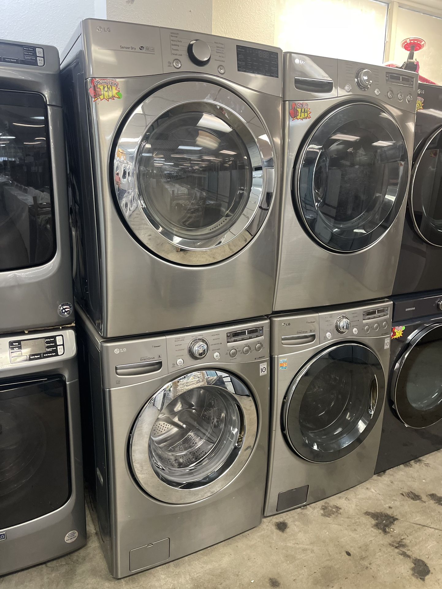 Lg Washer 4.5 Cu Ft And Dryer Gas 7.5 Cu Ft 