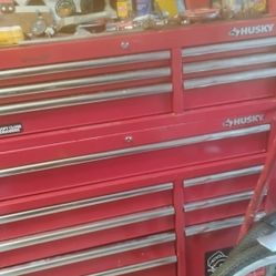 Husky Rollaway Tool Box Loaded With Tools