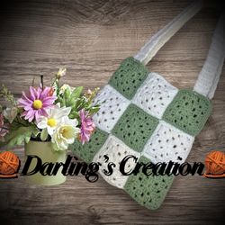 Crochet Handmade Granny Square Bag