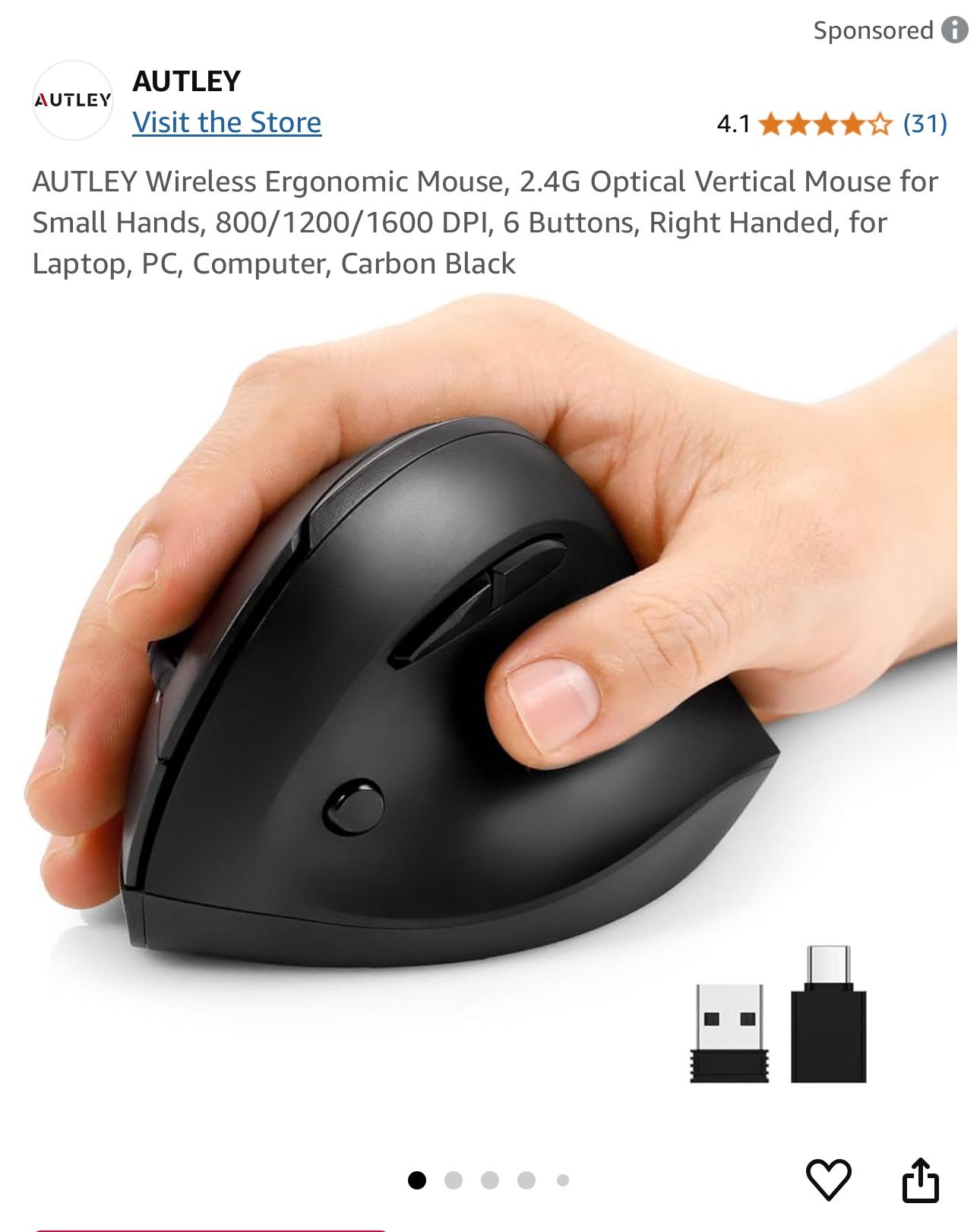 AUTLEY Wireless Ergonomic Mouse
