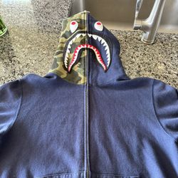 Bape Shark Zip up Hoodie Size Large