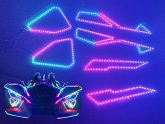 6PCS RGB Dream Color CHASING Addressable LEDs Overlay Lighting LED Lights Ang...