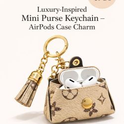 Stylish AirPods Case Charm by Aura & Co_ Fits All Airpods _begie Color 
