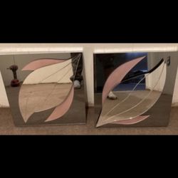 Beautiful Rose Mirrors Wall Set 