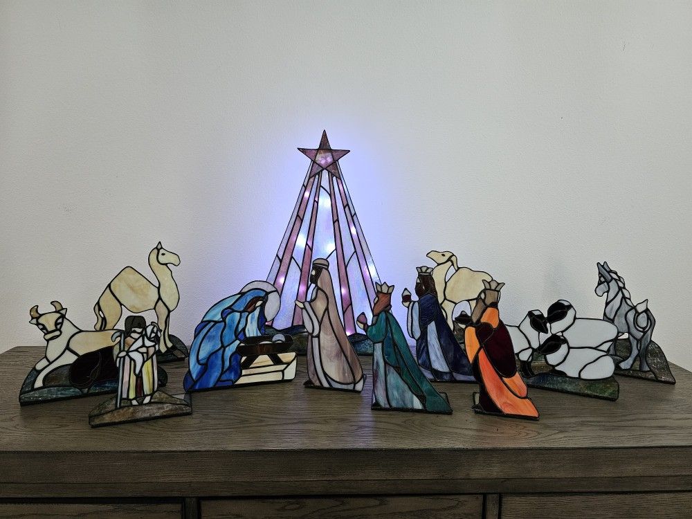 Stained Glass Nativity Scene - Handmade