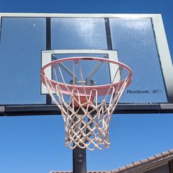 Reebok Basketball Hoop Adjustable, Portable, Backboard 54-in By 33 In, Base 49 In X 33 In

Shatterproof