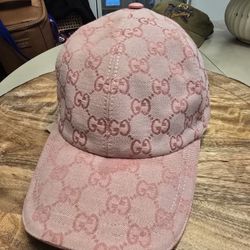 GUCCI GG MENS Canvas Hat Pink 