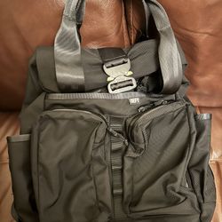 Defy Bag VERBOCKEL 'DAY PACK' ROLL TOP BACKPACK 2.0 BALLISTIC NYLON w/  Leather Grip
