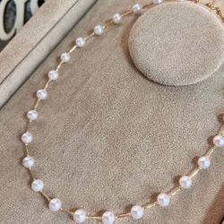 Non-nucleus Pearl necklace 6.5-7mm