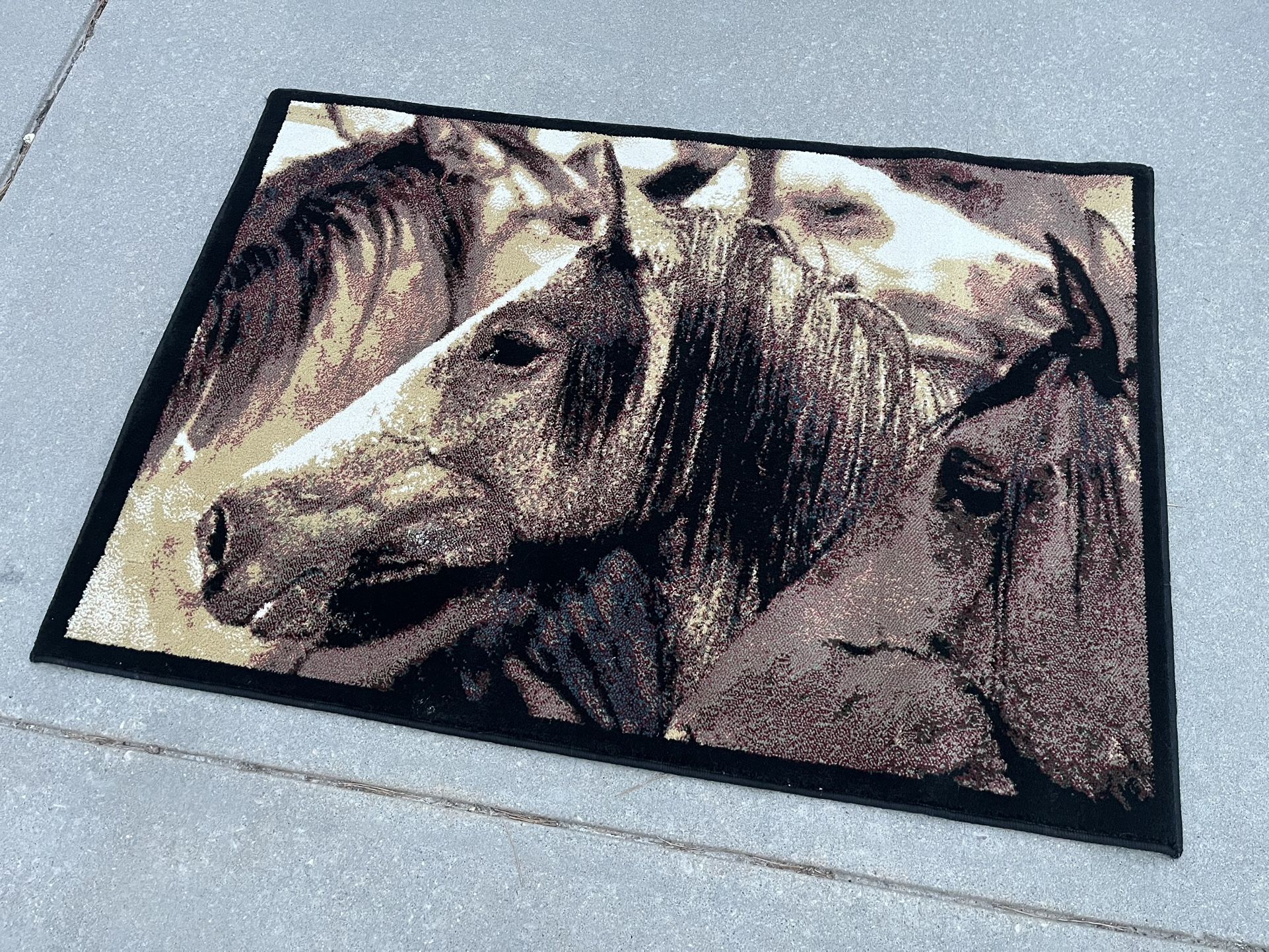 Horse Theme Small Area Rug (3’3”x4’8”)